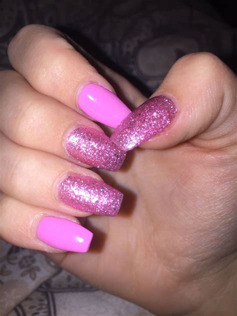 Pink Glitter Nails Fairy Pink Acrylics Coffin Coffin Nails Glitter Purple Glitter Nails Hot
