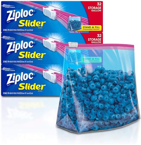 Ziploc Slider Storage Bags Gallon Size 96 Count Uk Health