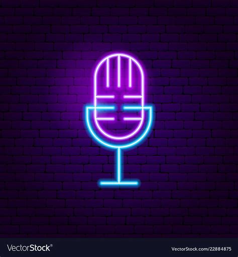 Live Microphone Neon Sign Vector Illustration Of Music Promotion