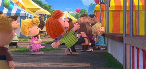peppermint patty only needs one throw peanuts dance peanuts movie peanuts characters peanuts