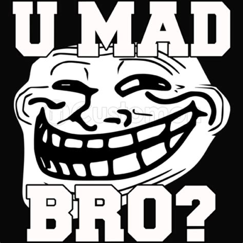 Funny T Shirt Troll Face U Mad Bro Baby Bib Customon