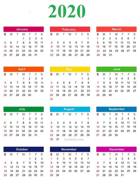 Calendar 2020 With Holidays For All Country Event Management Calendar