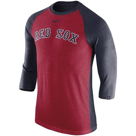 Mens Nike Red Boston Red Sox 34 Sleeve Raglan T Shirt Nike Men