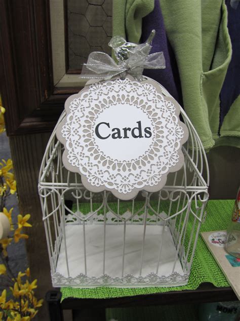 Maybe you would like to learn more about one of these? An adorable bird cage used for a card box. Perfect for the wedding or wedding showers! Add a ...