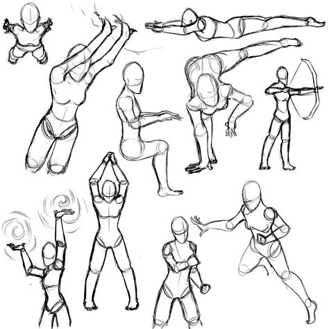 Female Action Poses By Sefti On Deviantart Drawing Poses Action