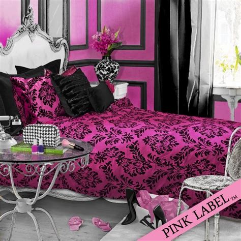 17 Best Images About Black And Pink Bedding On Pinterest Comforter Sets Pink Black And Comforter
