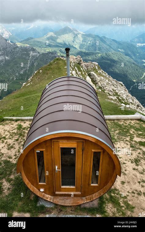 Italy A Sauna With A View At Rifugio Lagazuoi One Of The Highest