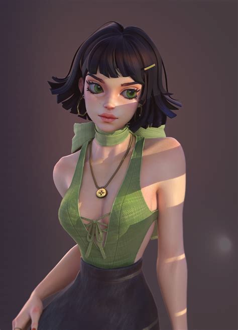 3d Model Character Character Design Animation Female Character Design