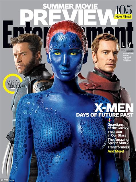 Jennifer Lawrence Wears Only Body Paint For X Men Days Of Future Past