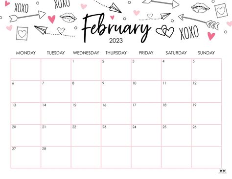 February 2023 Calendar Cute Get Calender 2023 Update