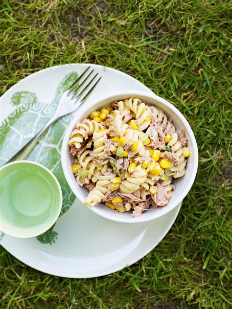 Once the mixture has cooked, add a tin of tomatoes, the curry powder, and salt. Easy tuna pasta recipe | With sweetcorn and mayo | delicious. magazine | Recipe | Tuna pasta ...
