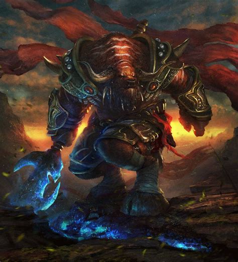 Tauren Warrior By Grosnez World Of Warcraft Game Warcraft Art Fantasy