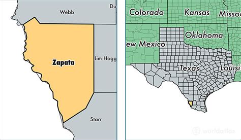 Map Of Zapata County Texas