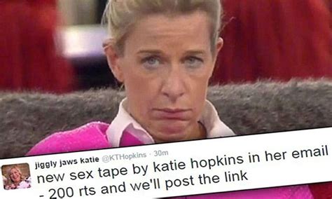 katie hopkins twitter account is attacked by hackers with sex tape threat daily mail online