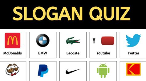 Slogan Quiz Can You Guess The Popular Company Slogans Youtube