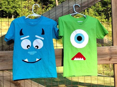 Easy diy couples halloween costume of mike and sully from. Monster shirts-CHILDREN SIZES by TheCricketsCorner on Etsy | Monsters inc costume diy, Monster ...