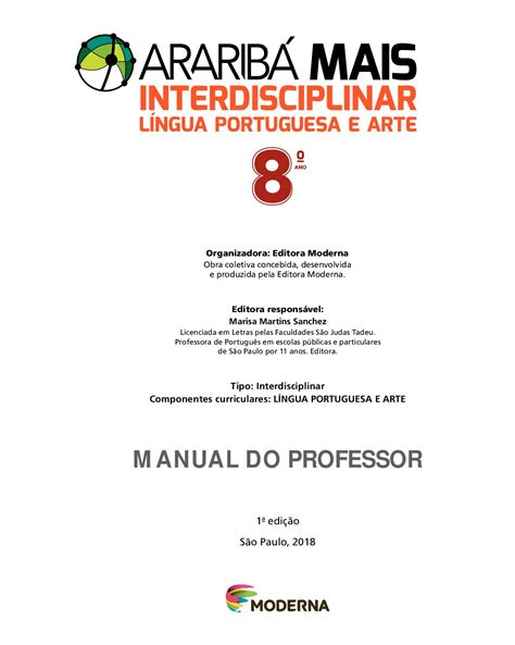 ≡ Issuu ᐈ Araribá Mais Interdisciplinar Língua Portuguesa E Arte 8