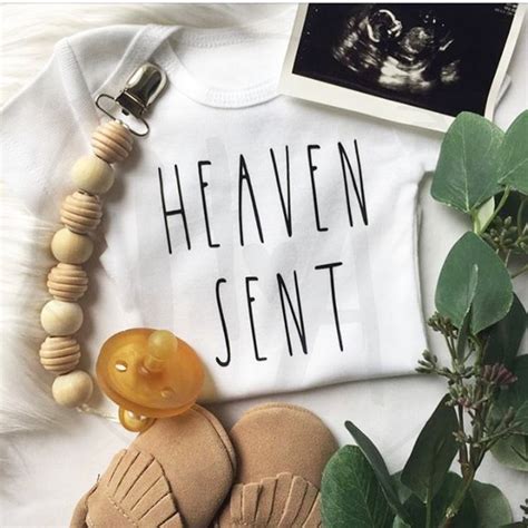 Heaven Sent Baby Announcement Onesie Bodysuit Pregnancy