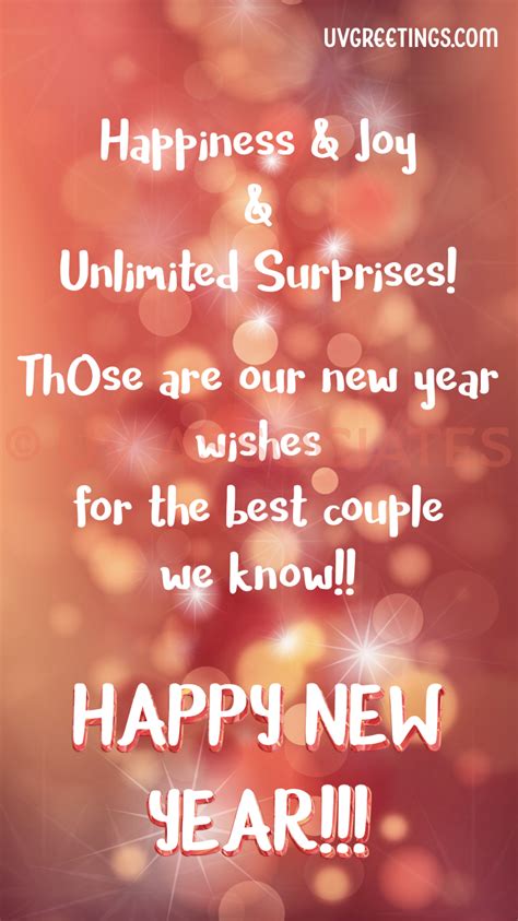New Year Wishes For The Best Couple Uvgreetings