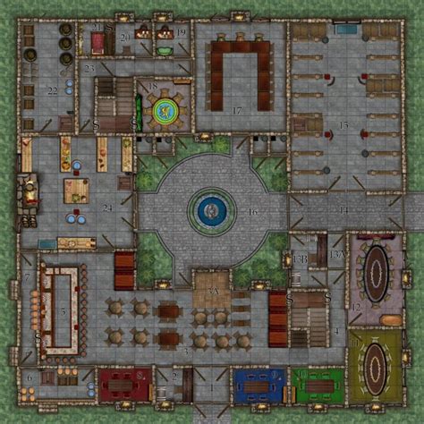 Building Map Adventurer S Guild Inn X Dpi Fantasy Map