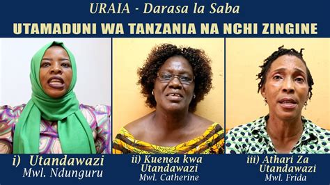 Uraia Darasa La Saba Utamaduni Wa Tanzania Na Nchi Zingine I