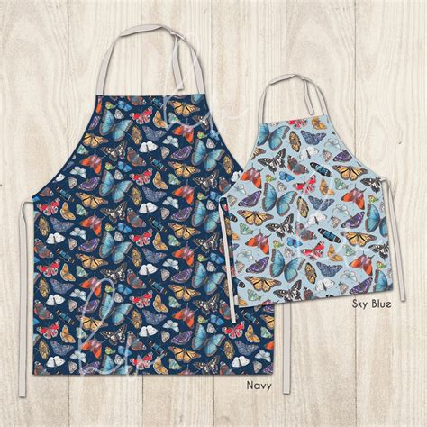 Organic Cotton Apron Butterflies Adult