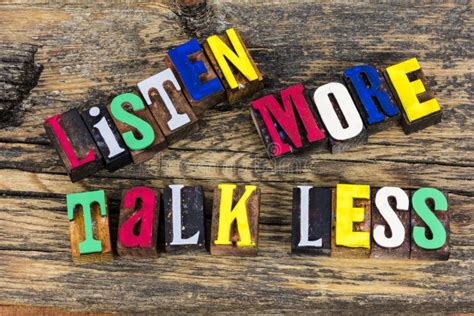 Listen More Talk Less Stock Photo Image Of Chalk Advice 21996516