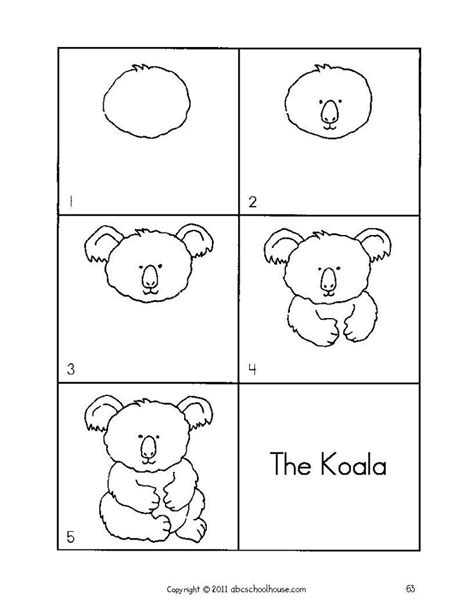 How To Draw A Koala On A Tree Step By Step