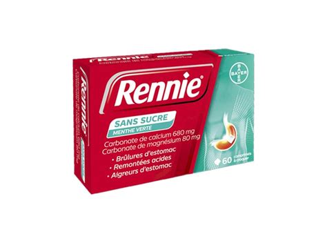 Rennie Menthe Verte Sans Sucre Comprim S Croquer Pharmacie En