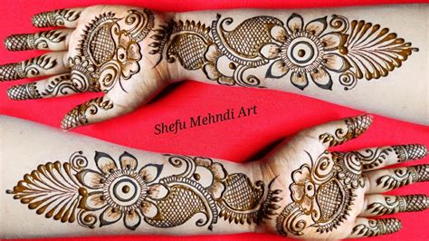 Beautiful Arabic Mehndi Designs For Front Hands Simple