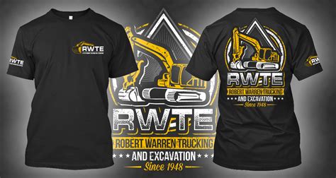 Modern Professional Construction Company T Shirt Design For Rwte By