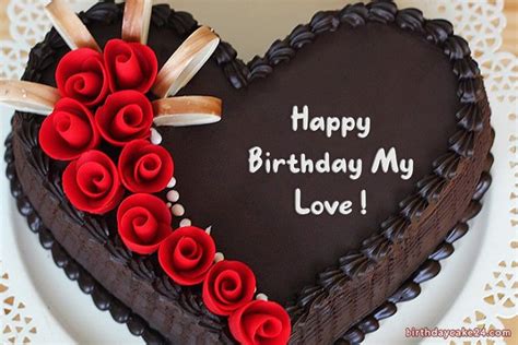 Birthday cakes can sometimes look tricky to make at home but we've got lots of easy birthday cake recipes and ideas for amateur bakers to make. Write Name On The Most Romantic Heart Birthday Cake | Cake ...