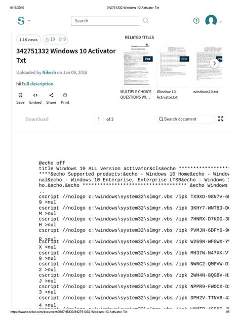 342751332 Windows 10 Activator Txt World Wide Web Technology