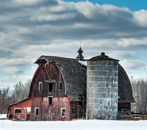 Barn With Silo Photograph By Paul Freidlund