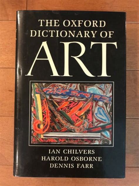 The Oxford Dictionary Of Art 1988 Hardcover For Sale Online Ebay