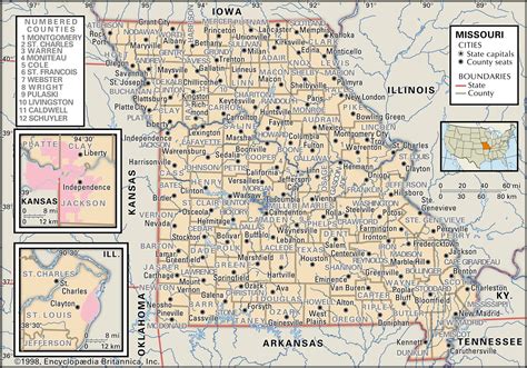 County Map Of Missouri With Cities Sada Wilona