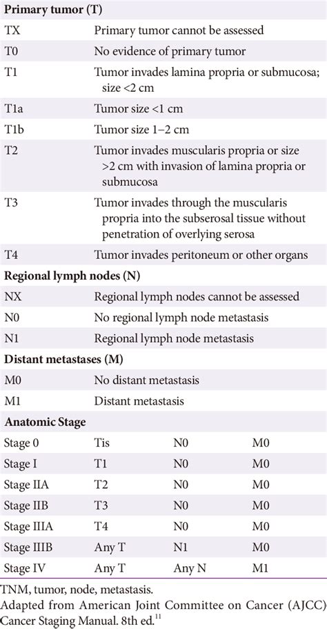 Tnm Staging Neuroendocrine Tumors Of The Colon And Rectum Download Table