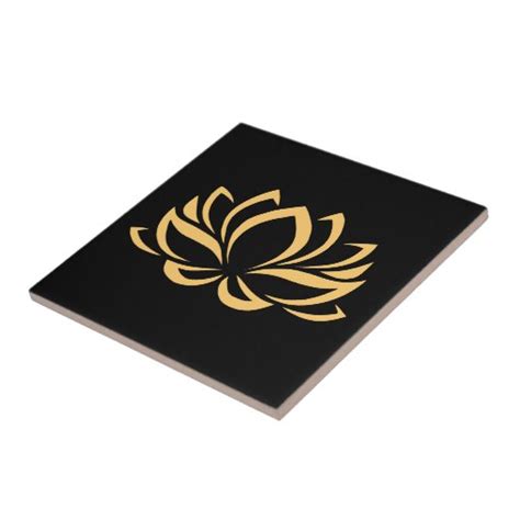 Japanese Lotus Flower Blossom Ceramic Tile Zazzle