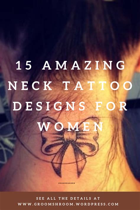 15 Amazing Neck Tattoo Designs For Women Groom Shroom