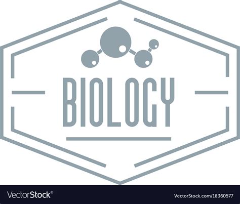 Biology Logo Simple Gray Style Royalty Free Vector Image