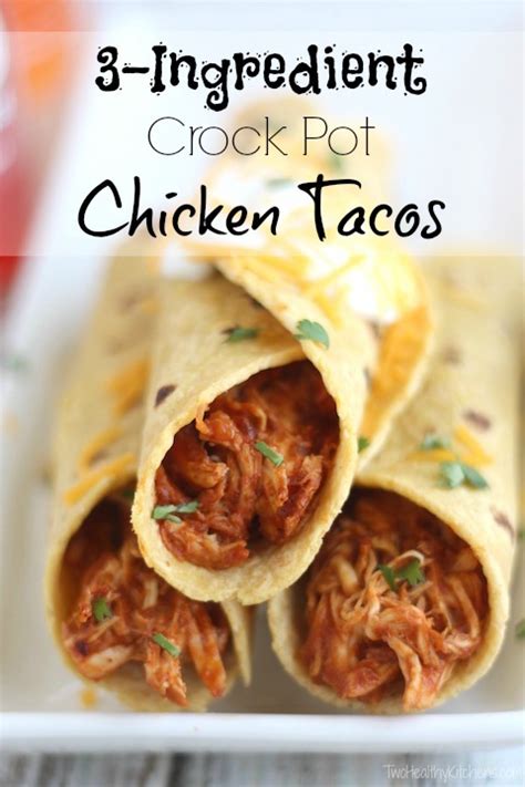 3 Ingredient Crock Pot Chicken Tacos