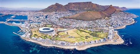 Iconic Cape Town Panorama Aerial View South Africa Stock Photo