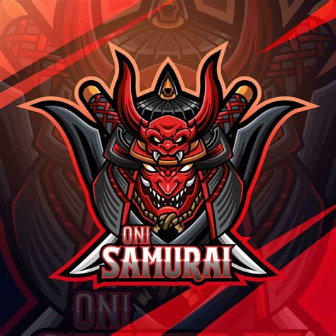 Oni Samurai Esport Mascot Logo Design 36581091 Vector Art At Vecteezy