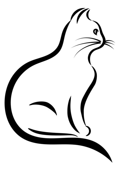 Cat Silhouette Drawing