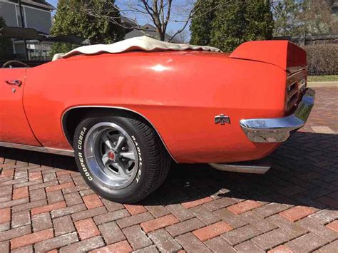 1969 Pontiac Firebird Convertible Orange Rwd Automatic For Sale