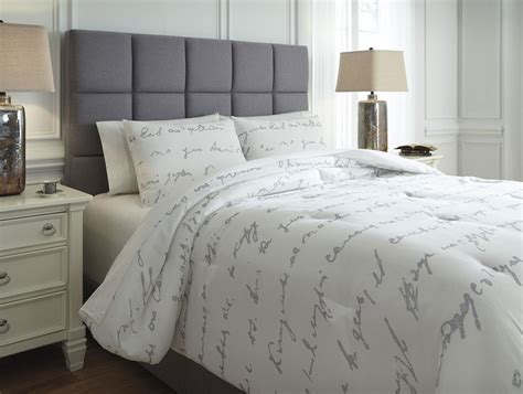 Adrianna White And Gray Comforter Set Signature Design