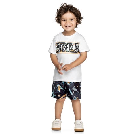 Conjunto Infantil Masculino Dinossauros Elian Mundo Larabi