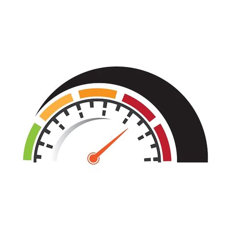 Premium Vector Speed Logo Design Silhouette Speedometer Symbol Icon