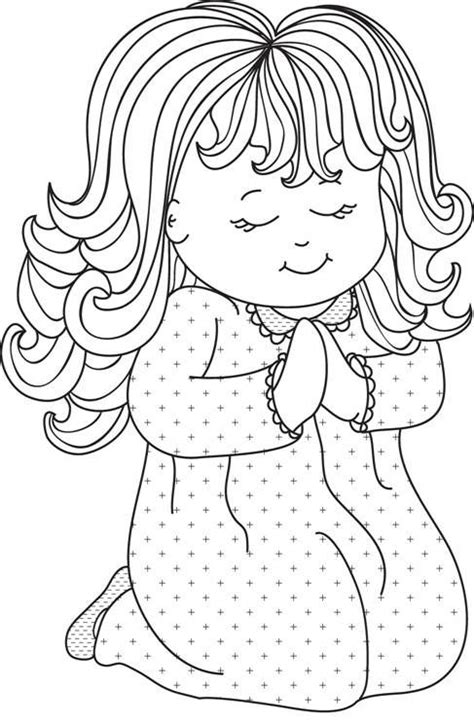 Girl Praying Coloring Page Learning How To Read