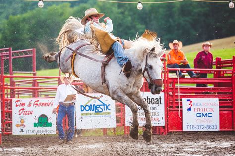 Bareback Bronc Riding At The Ellicottville Rodeo